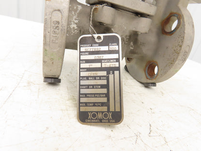 Tufline 0367 1" Flanged 300 Stainless Plug Valve Pneumatic Actuator & Positioner