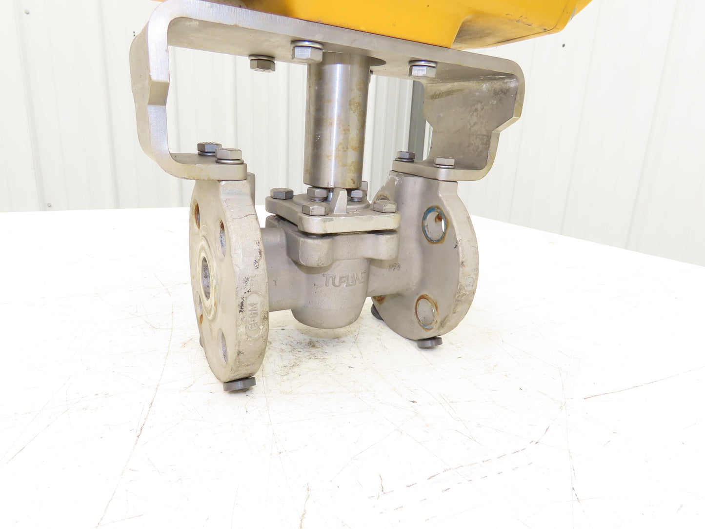 Tufline 0367 1" Flanged 300 Stainless Plug Valve Pneumatic Actuator & Positioner