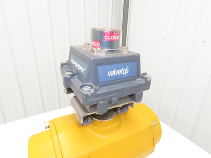 Tufline 0367 1" Flanged 300 Stainless Plug Valve Pneumatic Actuator & Positioner