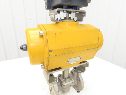 Tufline 0367 1" Flanged 300 Stainless Plug Valve Pneumatic Actuator & Positioner
