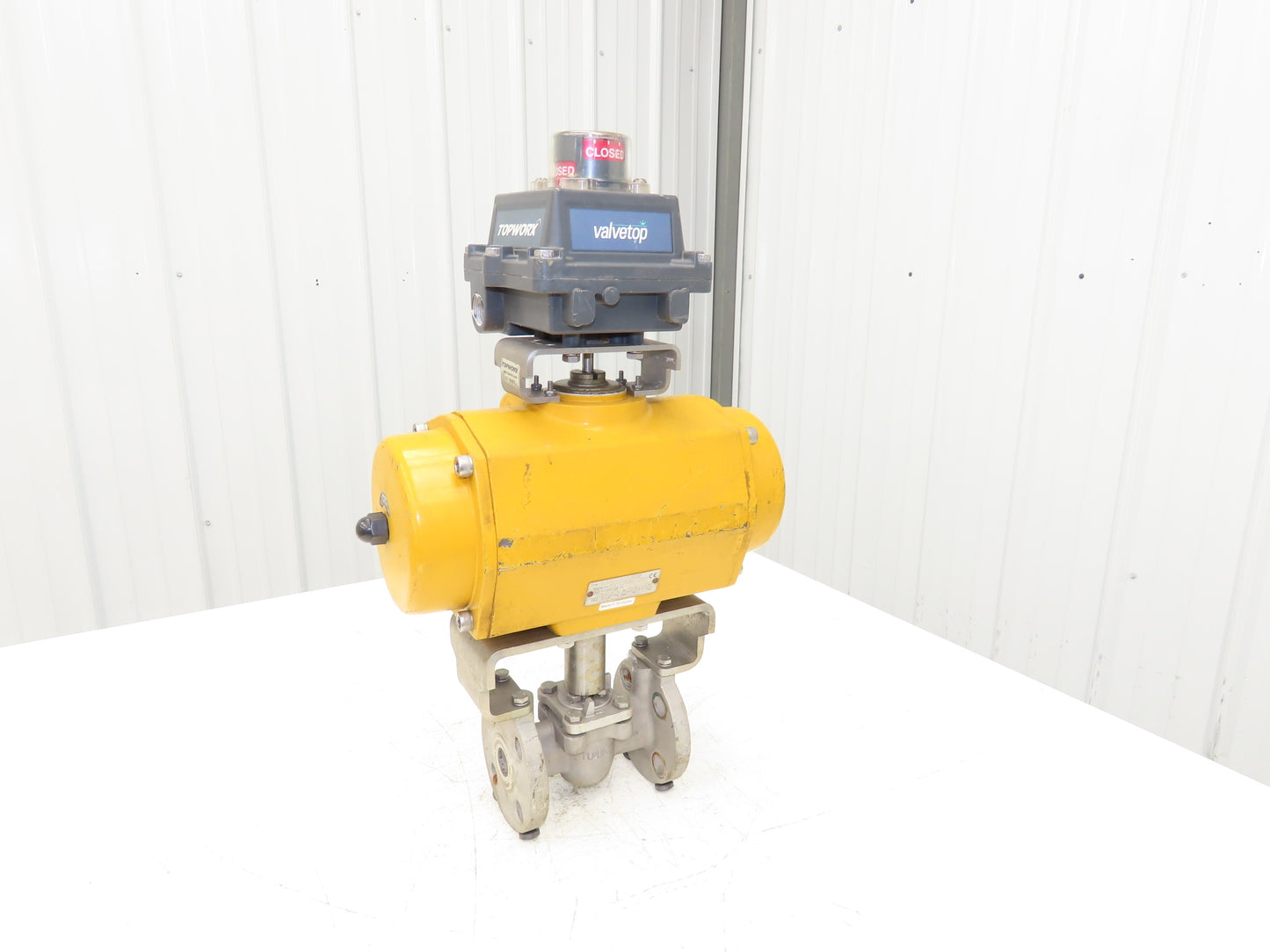 Tufline 0367 1" Flanged 300 Stainless Plug Valve Pneumatic Actuator & Positioner