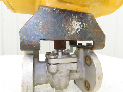 Tufline 0367 1" Flanged 300 Stainless Plug Valve Pneumatic Actuator & Positioner