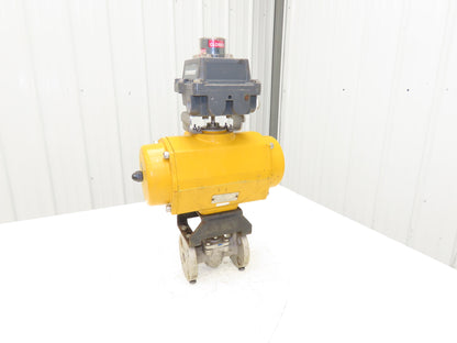 Tufline 0367 1" Flanged 300 Stainless Plug Valve Pneumatic Actuator & Positioner
