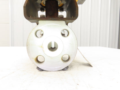Tufline 0367 1" Flanged 300 Stainless Plug Valve Pneumatic Actuator & Positioner