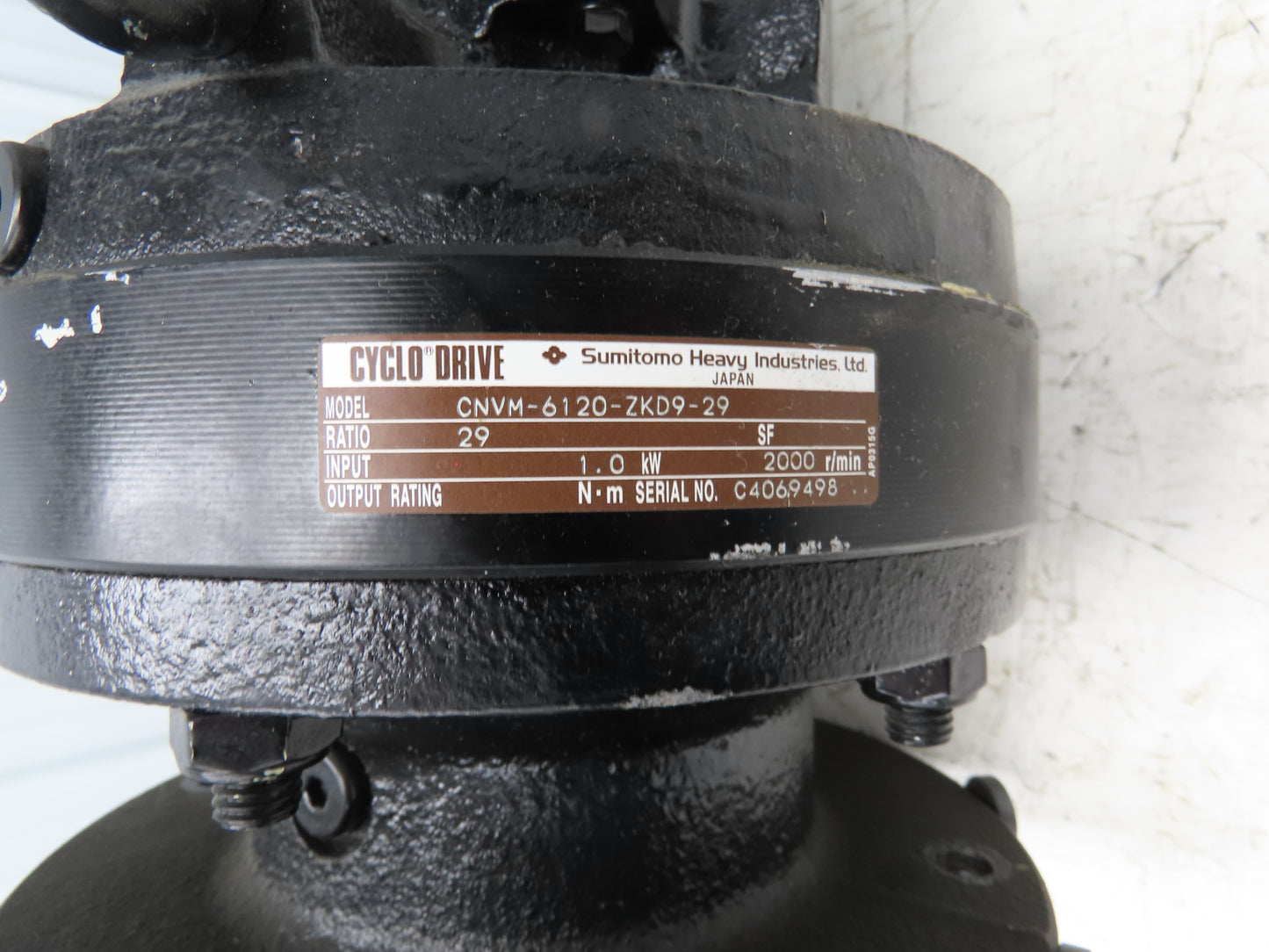 Mitsubishi HG-SR102BG1 AC Servo Gear Motor 1kw 3PH 29:1 Ratio Reducer 69 RPM