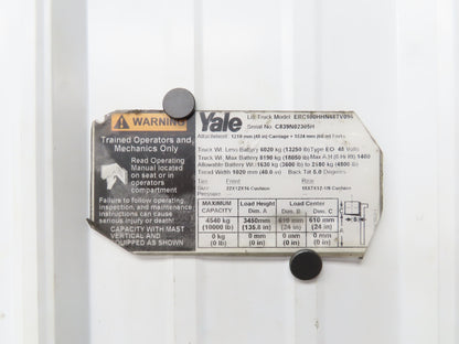 Yale TSW 180/6-360 Forklift Traction Drive Motor 36/48V 21.5kW Off ERC100HHN