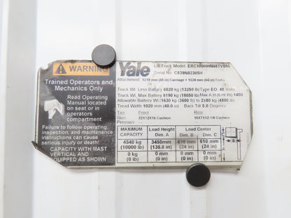 Yale Forklift Front Dual Wheel Drive Axle Assembly 6-Lug Off ERC100HHN48TV096