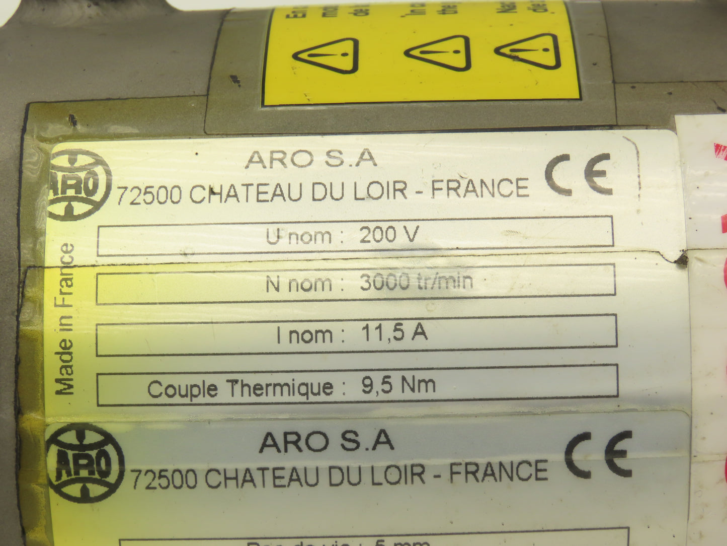 ARO 56A05C2COX3 S.A.S. Welder Servo Actuator Nominal Speed 3000 tr/min 300V