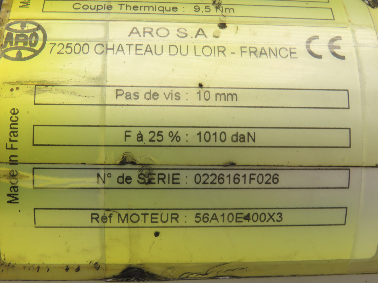 ARO 56A10E400X3 S.A.S. Welder Servo Actuator Nominal Speed 3000 tr/min 300V