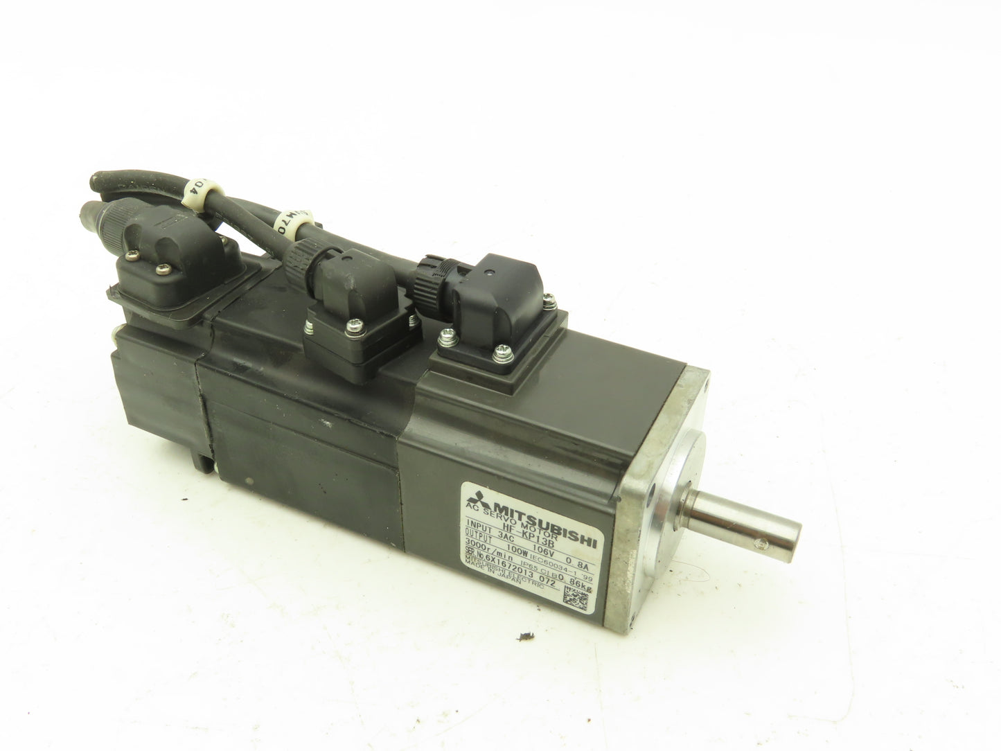 Mitsubishi HF-KP13B AC Servo Motor w/Brake 106V 3PH 100W 3000 RPM