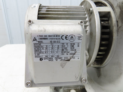 Showa Denki EC-H04HT-R313U Centrifugal Blower Fan 565 CFM .4kw 220V 3PH 16m³/min