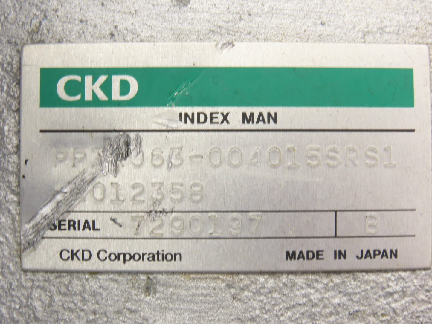 CKD PPIX063-004015SRS1-X012358 Mechanical Indexer Roller Gear Cam Unit