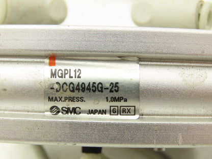 SMC MGPL12-25-DCG4945G-25 Compact Guide Cylinder Ball Brg 12mm Bore W/Sensors