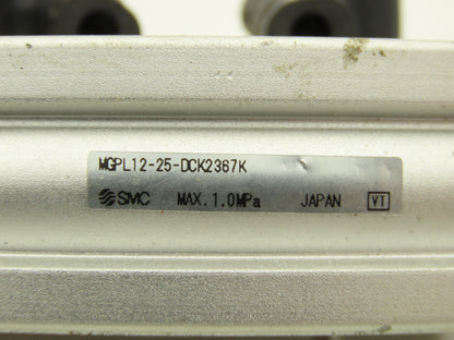 SMC MGPL12-25-DCK2367K Compact Guide Cylinder Ball Brg 12mm Bore Lot of 2