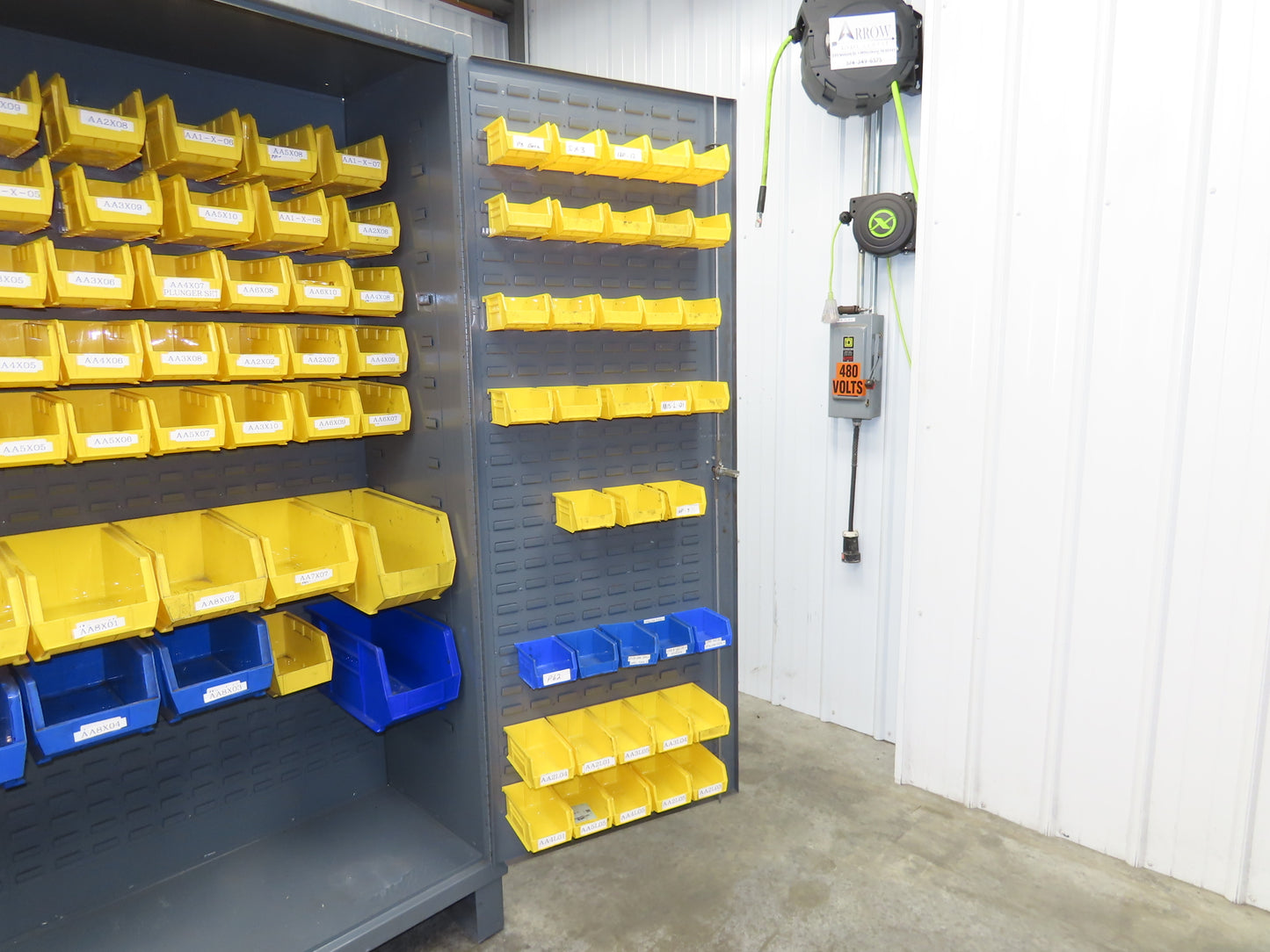 Durham SSC-227-95 Storage Cabinet 14 GA 227 Hook On Bins 60x24x84" Tool Parts