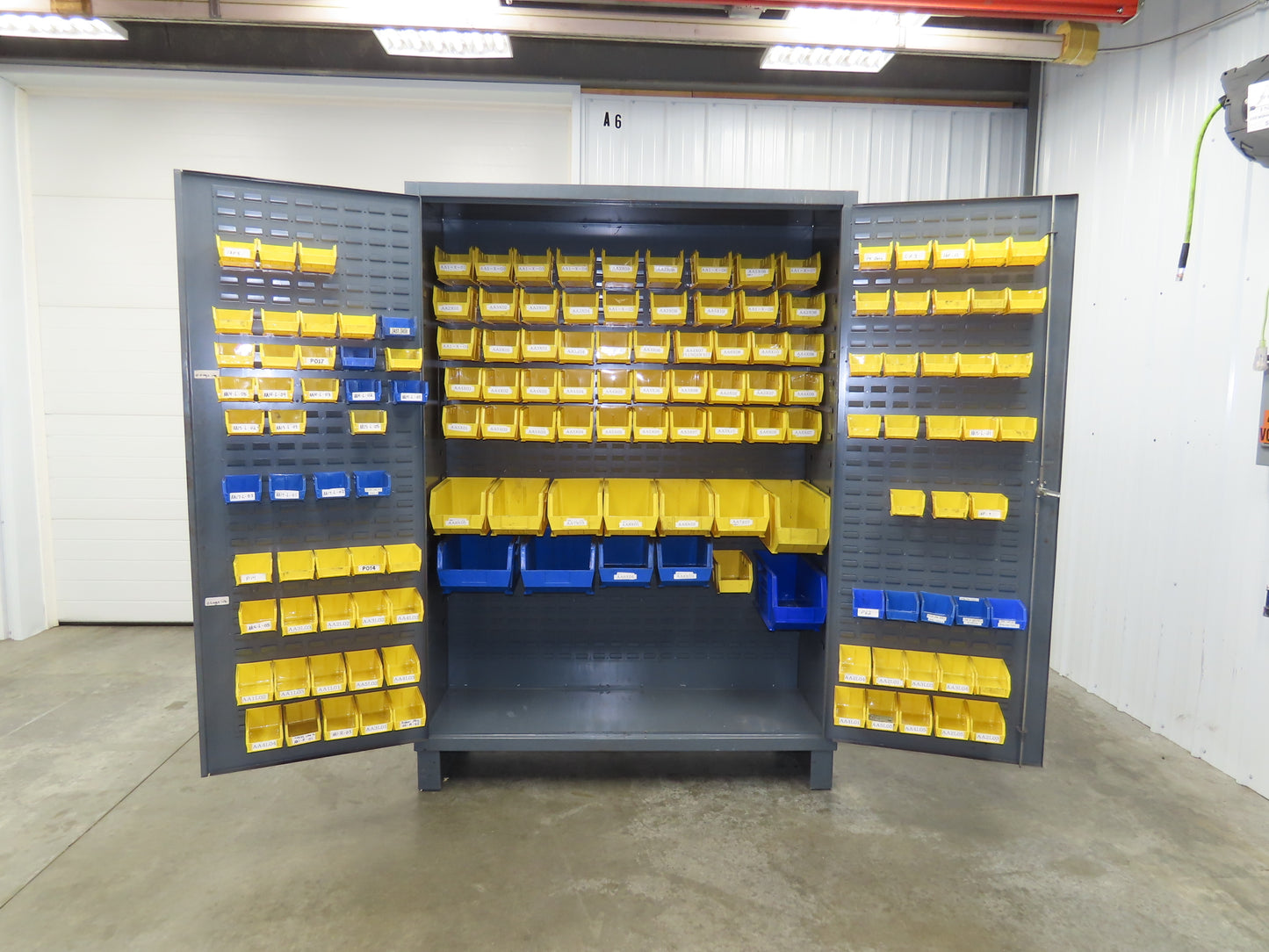 Durham SSC-227-95 Storage Cabinet 14 GA 227 Hook On Bins 60x24x84" Tool Parts