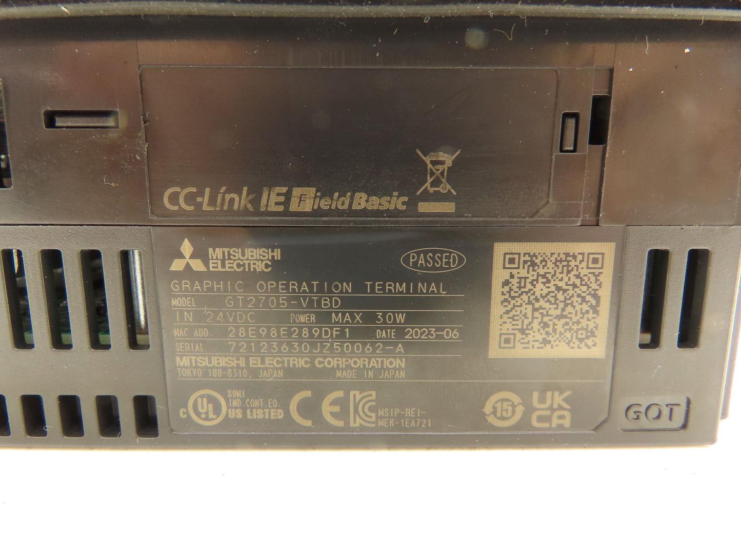 Mitsubishi GT2705-VTBD 5.7" Color Touch Panel VGA 640x480p 24VdC Color LCD