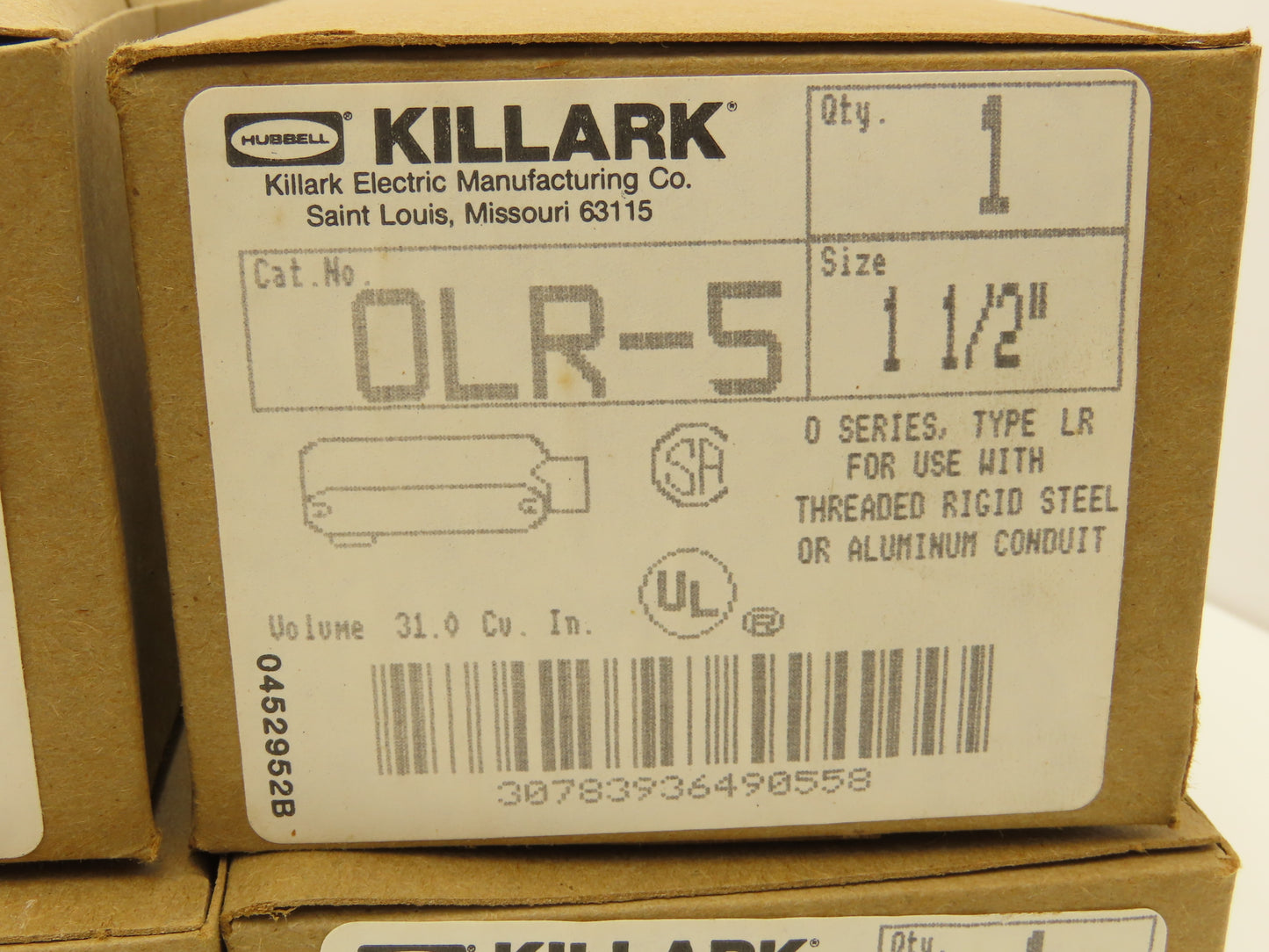 Hubbell OLR-5 LR Conduit Body Connector Size 1-1/2" 3-#1/0 AWG Lot of 5
