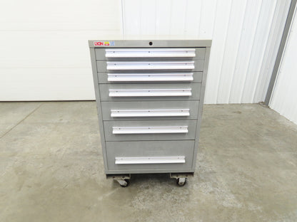 Lyon 7 Drawer Industrial Tooling Cabinet 30x29x44" Stanley Vidmar Lista Box