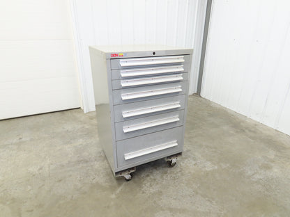 Lyon 7 Drawer Industrial Tooling Cabinet 30x29x44" Stanley Vidmar Lista Box