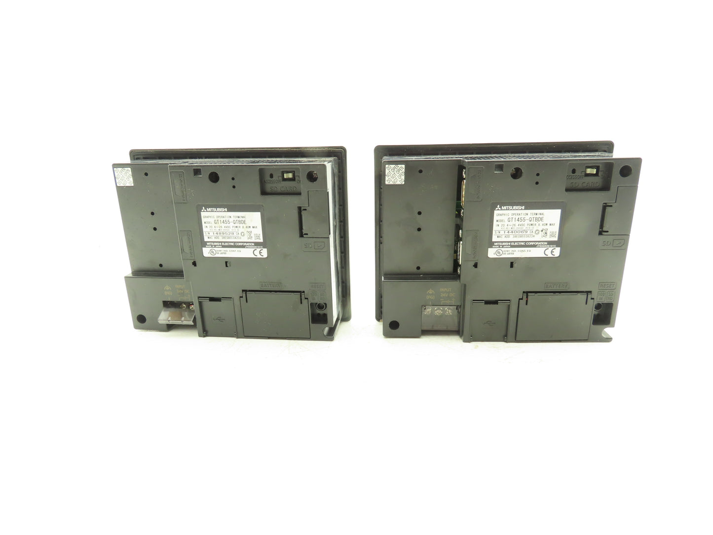 Mitsubishi GT1455-QTBDE 5.7" Color Touch Panel QVGA 24VdC Color LCD HMI Lot of 2