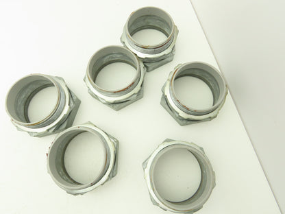 NA 3-1/2" 3-1/2" EMT Compression Connector Insulated Lot of 6