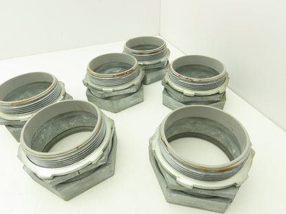NA 3-1/2" 3-1/2" EMT Compression Connector Insulated Lot of 6