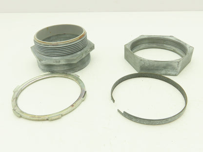 NA 3-1/2" 3-1/2" EMT Compression Connector Insulated Lot of 6