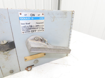 Gould Siemens V7E2213LR I-T-E Twin Vacu-Break Fusible Switch 100A 240VAC 1Ph