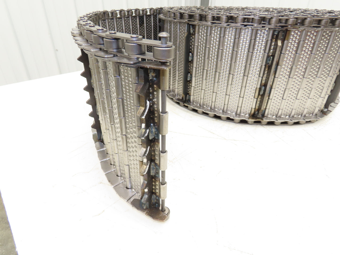 Wele AA 1365 Steel Cleated Chip Conveyor Belt 7.5" Bed Width SV-AB-W200-4486-01