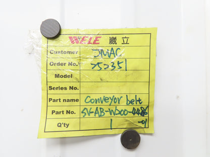 Wele AA 1365 Steel Cleated Chip Conveyor Belt 7.5" Bed Width SV-AB-W200-4486-01