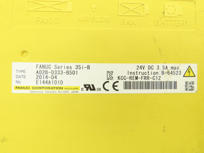 Fanuc A02B-0333-B501 CNC 0i-TD HMI Control Panel Display Monitor A02B-0319-B502