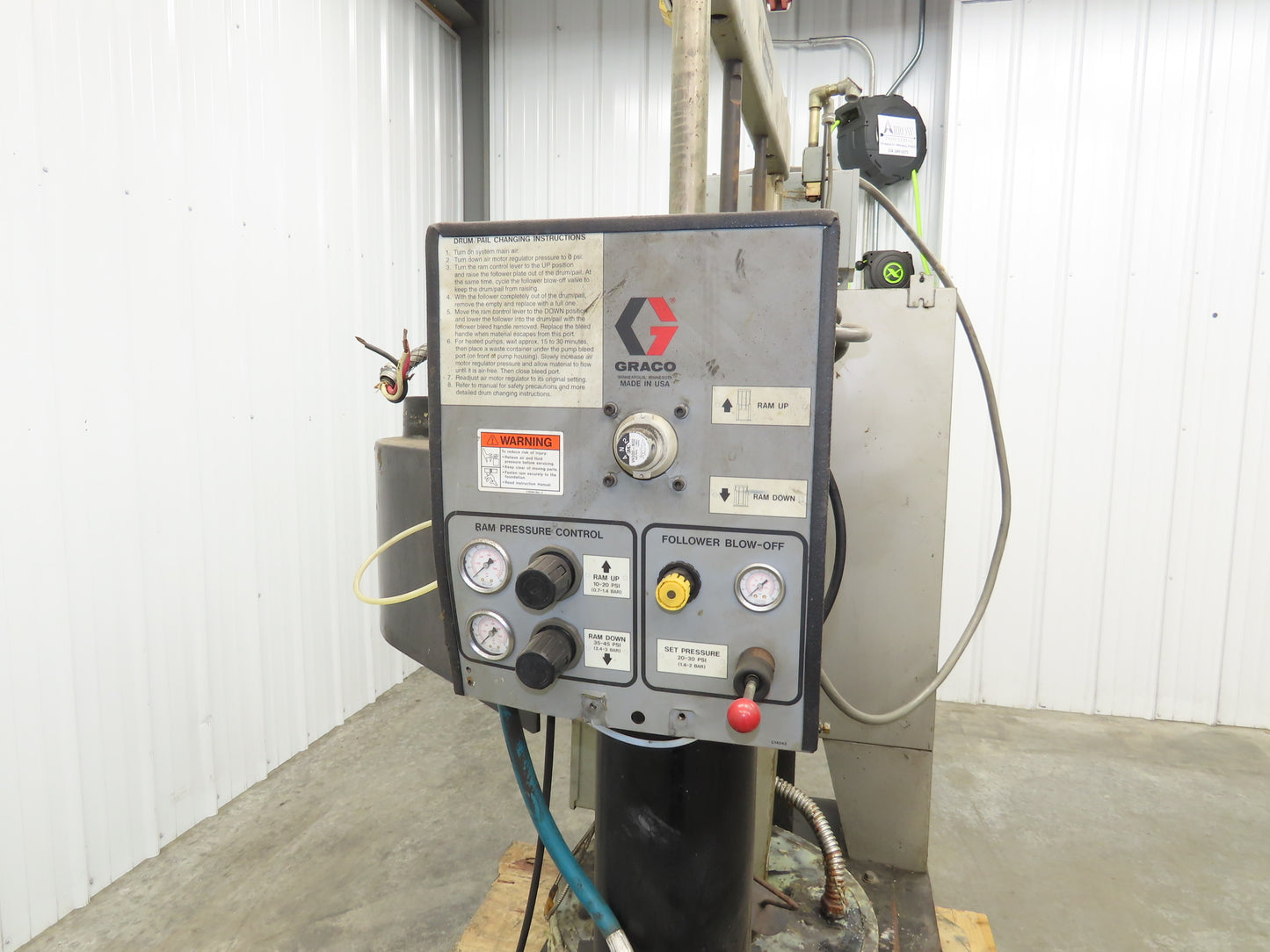 Graco 208-356 Therm-O-flow Hot Melt Drum Unloader 55 Gallon Bulldog 31:1 Ratio