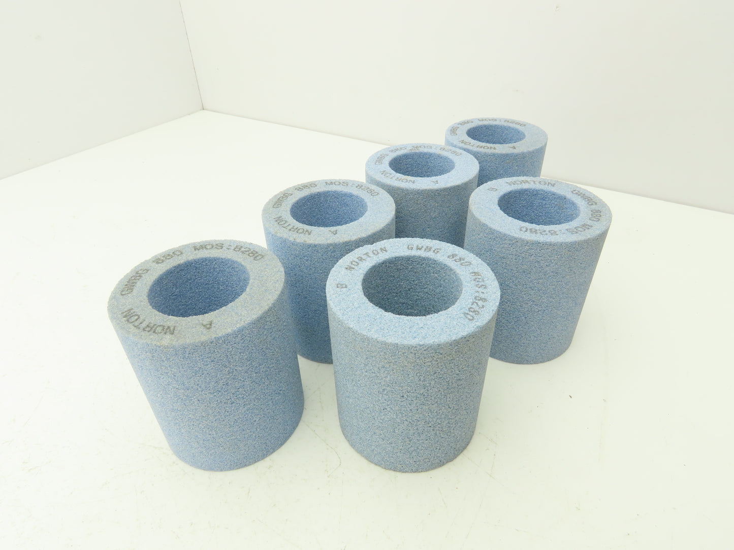 Norton Abrasives GWBG880 Alundum Grinding Wheel 3.0" x 3.50" x 1-3/4" Lot of 6