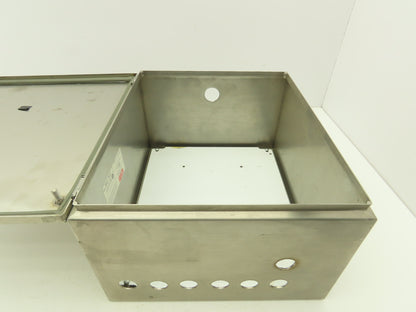 Hoffman L-HC353020SS Stainless Steel Enclosure 14 x 12 x 8" Has Holes Top & Btm