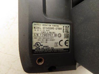 Mitsubishi GT1455HSQTBDE 5.7" QVGA Color Touch Panel 320x240p Hand Held Terminal