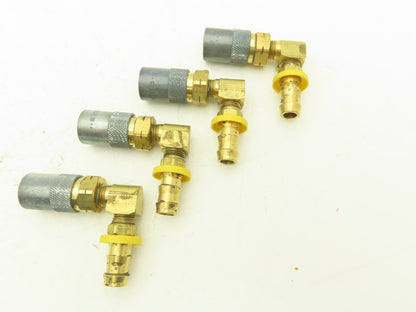 Parker PC318V-BP Mold Coolant Quick Coupling 90 Deg Barb 1/2" Hose ID Lot of 4