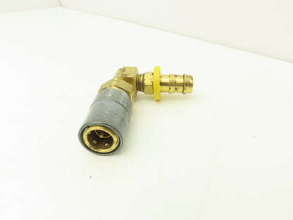 Parker PC318V-BP Mold Coolant Quick Coupling 90 Deg Barb 1/2" Hose ID Lot of 4