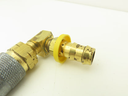 Parker PC318V-BP Mold Coolant Quick Coupling 90 Deg Barb 1/2" Hose ID Lot of 4