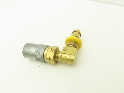 Parker PC318V-BP Mold Coolant Quick Coupling 90 Deg Barb 1/2" Hose ID Lot of 4