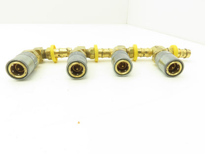 Parker PC318V-BP Mold Coolant Quick Coupling 90 Deg Barb 1/2" Hose ID Lot of 4