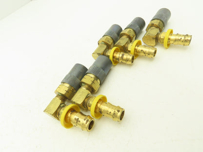 Parker PC318V-BP Mold Coolant Quick Coupling 90 Deg Barb 1/2" Hose ID Lot of 5