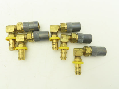 Parker PC318V-BP Mold Coolant Quick Coupling 90 Deg Barb 1/2" Hose ID Lot of 5