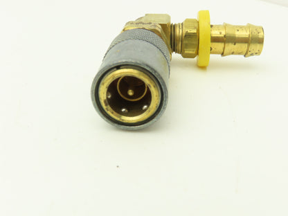 Parker PC318V-BP Mold Coolant Quick Coupling 90 Deg Barb 1/2" Hose ID Lot of 5