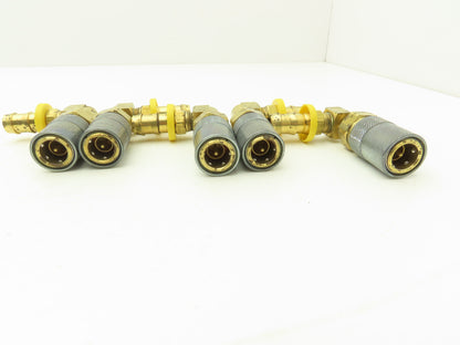 Parker PC318V-BP Mold Coolant Quick Coupling 90 Deg Barb 1/2" Hose ID Lot of 5