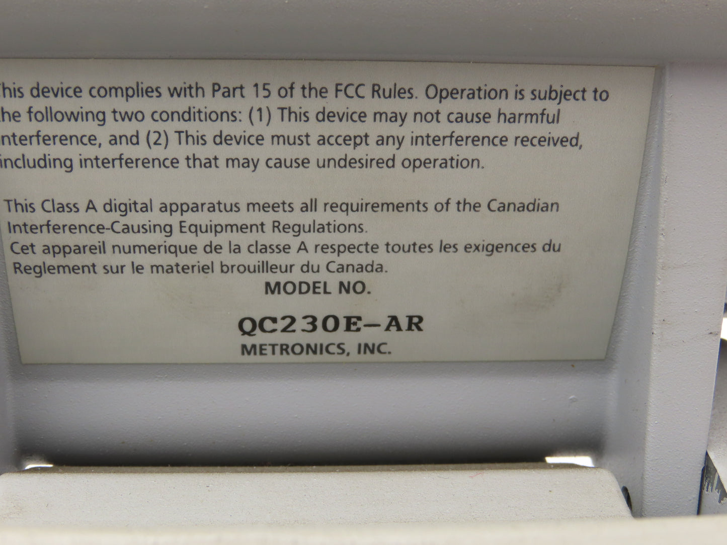 Metronics QC230-AR Quadra-Chek 200 Digital Read Out 2-Axis 6" Screen