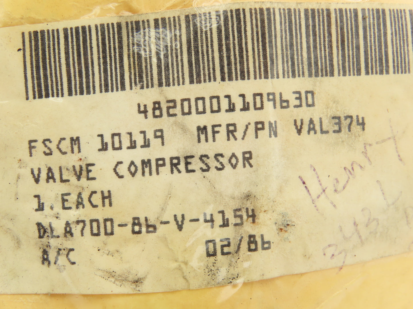 Hartford Compressors VAL374 Refrigeration Compressor Valve/Service Valve 1-3/8" Btm & Side