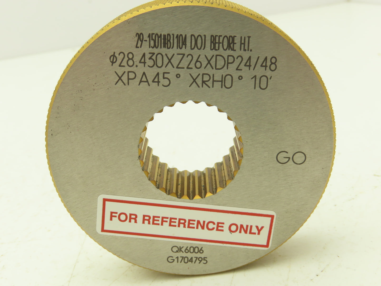 OSG Spline Threaded Ring Gauge XPA45° XRH0° Inspection Go / No Go