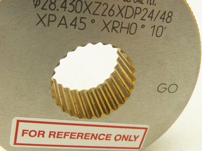 OSG Spline Threaded Ring Gauge XPA45° XRH0° Inspection Go / No Go