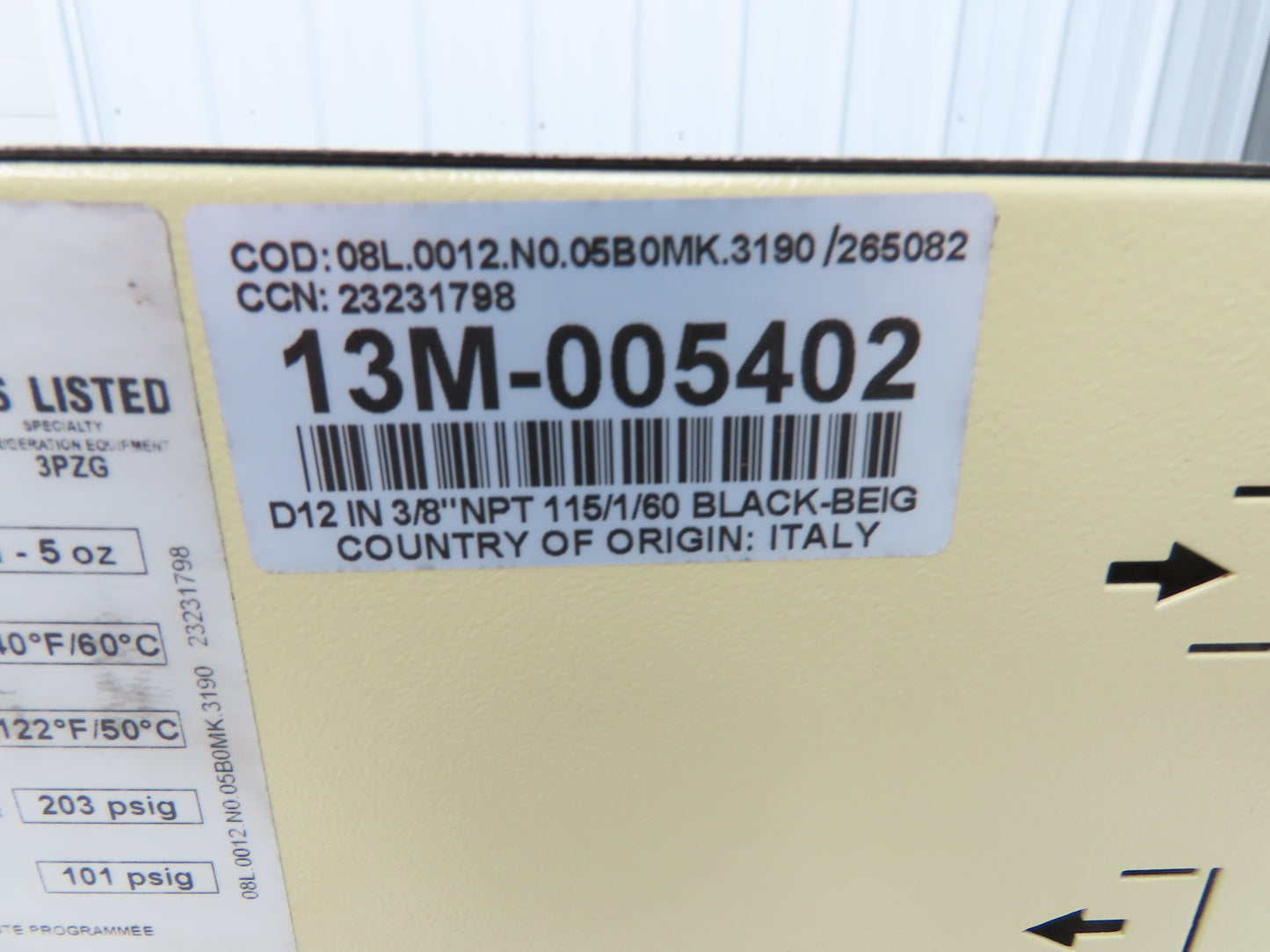 Ingersoll Rand D12IN Refrigerated Air Dryer 7cfm 101psi .22kw 115V Non-Cycling